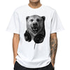 100% Cotton Men Cute T Shirt Cartoon Heart Pattern Bear Animal Print Tee Tops Short Sleeve Funny Harajuku T-Shirt Plus Size