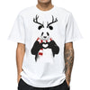 100% Cotton Men Cute T Shirt Cartoon Heart Pattern Bear Animal Print Tee Tops Short Sleeve Funny Harajuku T-Shirt Plus Size