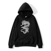 China Dragon Hooded Sweatshirt Men and Women Fashion Print Long Sleeves White Black Pullover Sweatshirt Chinese andDragon Hoodie