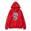 China Dragon Hooded Sweatshirt Men and Women Fashion Print Long Sleeves White Black Pullover Sweatshirt Chinese andDragon Hoodie