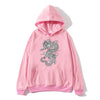 China Dragon Hooded Sweatshirt Men and Women Fashion Print Long Sleeves White Black Pullover Sweatshirt Chinese andDragon Hoodie