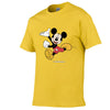 Disney Mickey Mouse Cartoon T-shirt Men Women Summer O-Neck T Shirt Casual Loose Color Print T-shirt Hip Hop Streetwear Top Tees