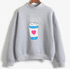 Funny Best Friend Hoody Sweatshirt Women Funny Crewneck Hipster BFF Hoodies Kawaii Food Snacks Pullover INS Jumper