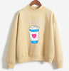 Funny Best Friend Hoody Sweatshirt Women Funny Crewneck Hipster BFF Hoodies Kawaii Food Snacks Pullover INS Jumper