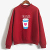 Funny Best Friend Hoody Sweatshirt Women Funny Crewneck Hipster BFF Hoodies Kawaii Food Snacks Pullover INS Jumper
