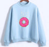 Funny Best Friend Hoody Sweatshirt Women Funny Crewneck Hipster BFF Hoodies Kawaii Food Snacks Pullover INS Jumper